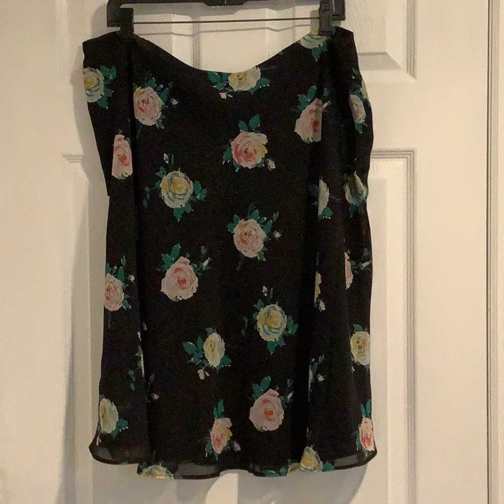 BODEN NWT Womens Black Floral Flowy Cottagecore Boho Romantic Fall Skirt 16/18 - Picture 5 of 9